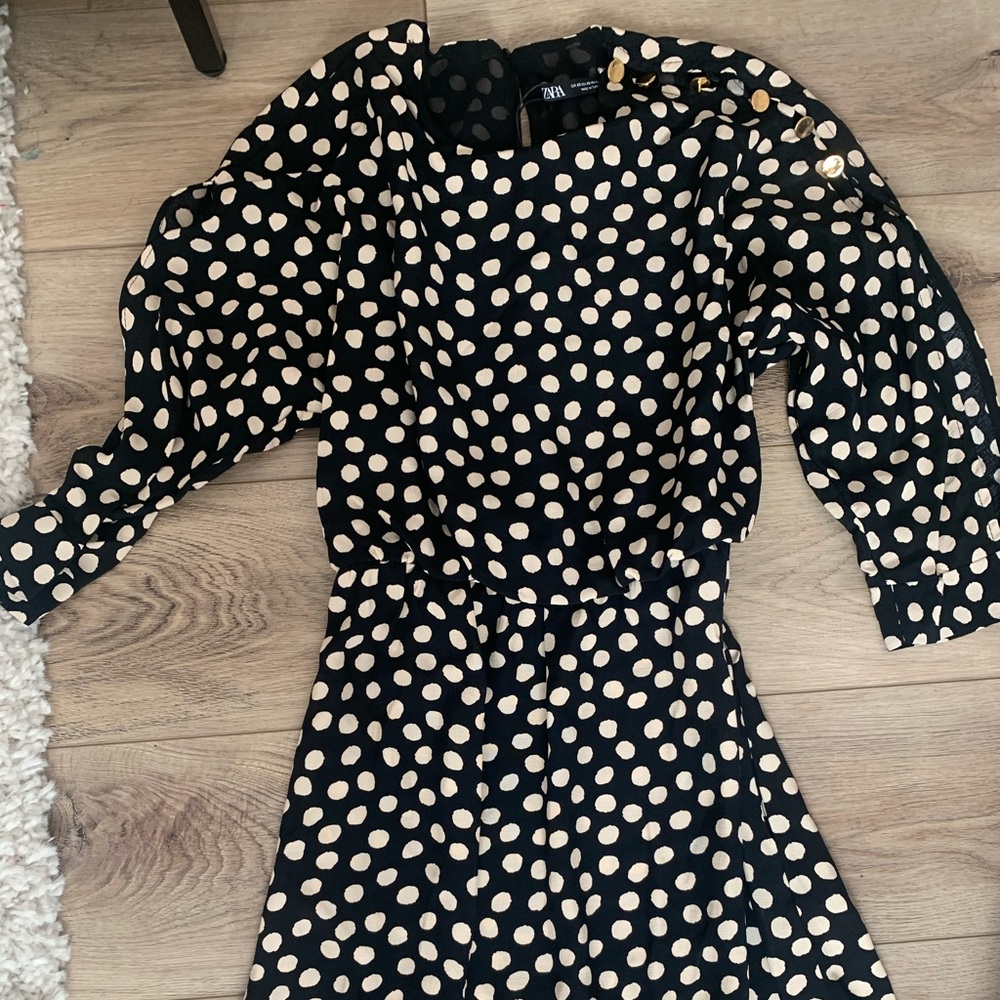 Zara Polka Dot Mini Dress NWT XS
